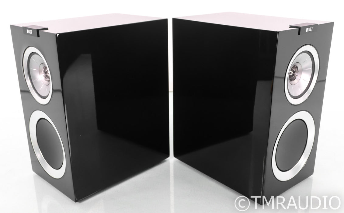 KEF R300 Bookshelf Speakers; R-300; Black Pair