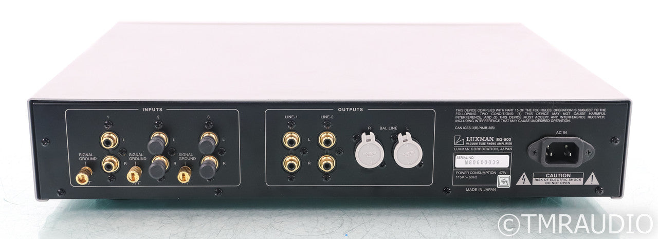 Luxman EQ500 MM / MC Phono Preamplifier; Silver; EQ-500