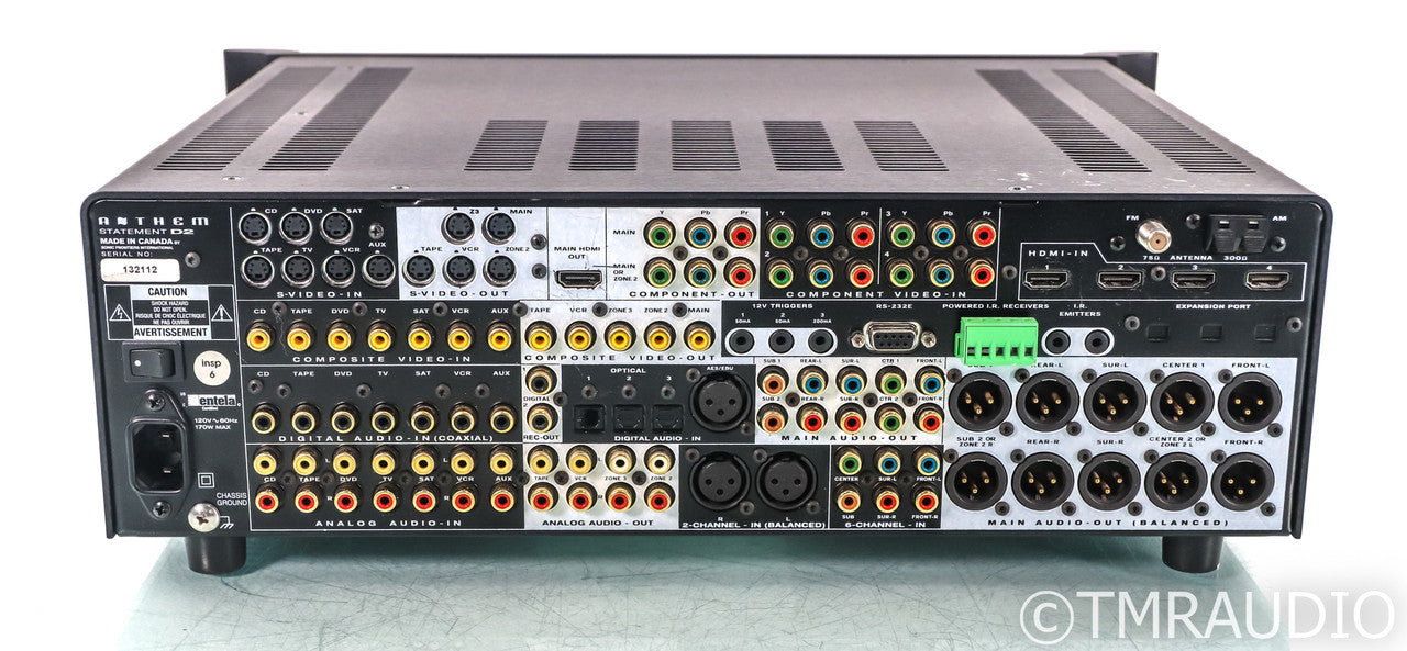 Anthem Statement D2 7.2 Channel Home Theater Processor; D-2; Black; Remote
