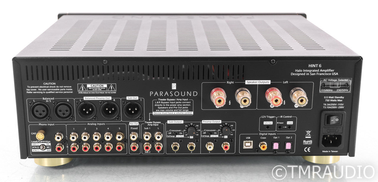 Parasound Halo HINT 6 Stereo Integrated Amplifier; DAC; Remote; Black