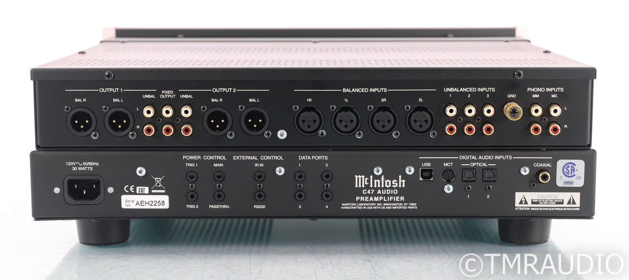 McIntosh C47 Stereo Preamplifier; C-47; Remote; MM / MC phono