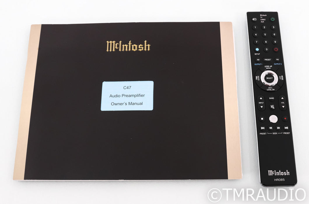 McIntosh C47 Stereo Preamplifier; C-47; Remote; MM / MC phono