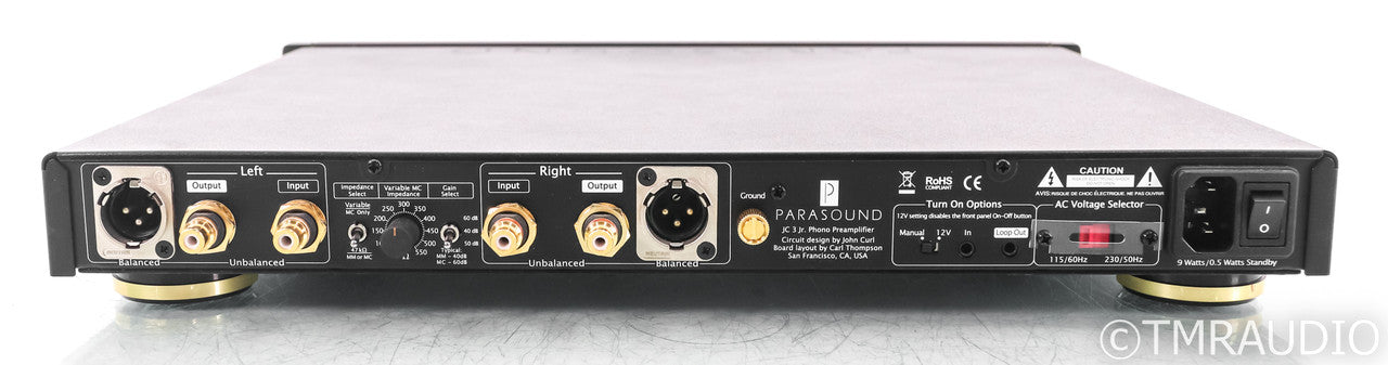 Parasound Halo JC3 Jr. MM / MC Phono Preamplifier; JC-3; Black