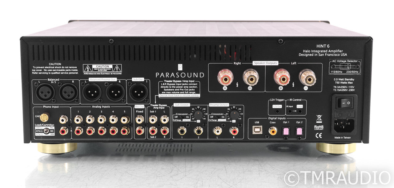 Parasound Halo HINT 6 2.1 Channel Integrated Amplifier; Black; Remote