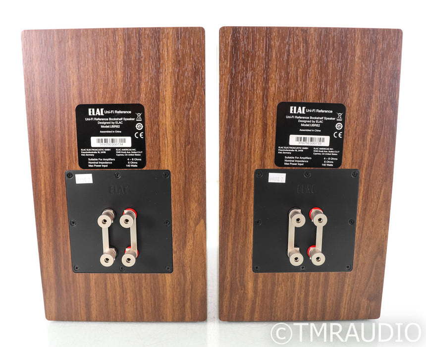 Elac Uni-Fi Reference UBR62 Bookshelf Speakers; Black & Walnut Pair