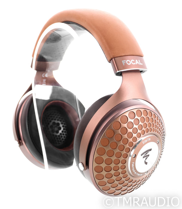 Focal Stellia Closed Back Headphones; Chocolate Leather