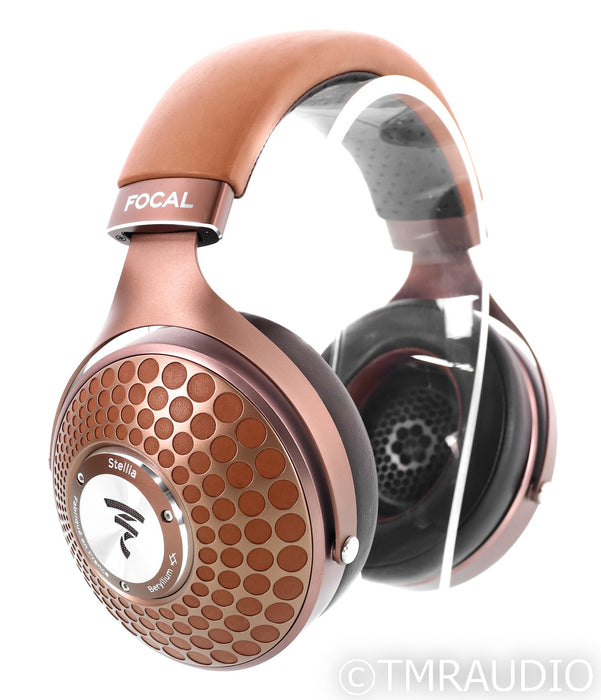 Focal Stellia Closed Back Headphones; Chocolate Leather