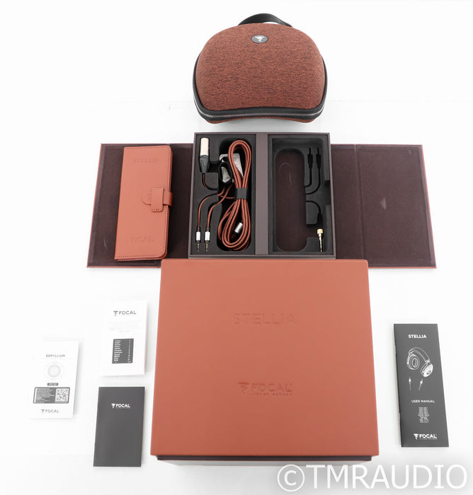 Focal Stellia Closed Back Headphones; Chocolate Leather