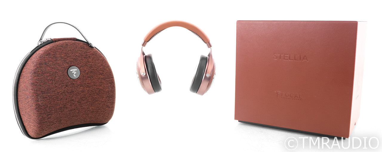 Focal Stellia Closed Back Headphones; Chocolate Leather