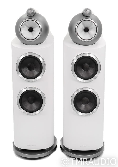 B&W 802 D3 Floorstanding Speakers; D-3; Satin White Pair