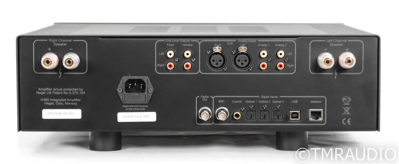 Hegel H390 Stereo Power Amplifier; Remote; Streaming; USB; Black