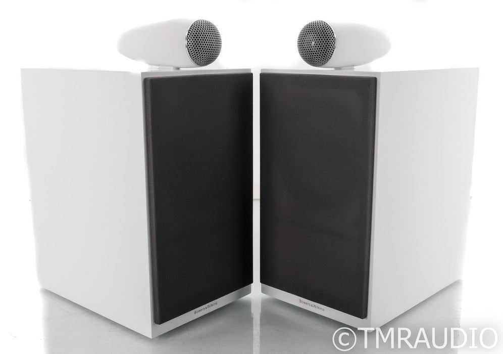 B&W 705 S2 Bookshelf Speakers; White Pair
