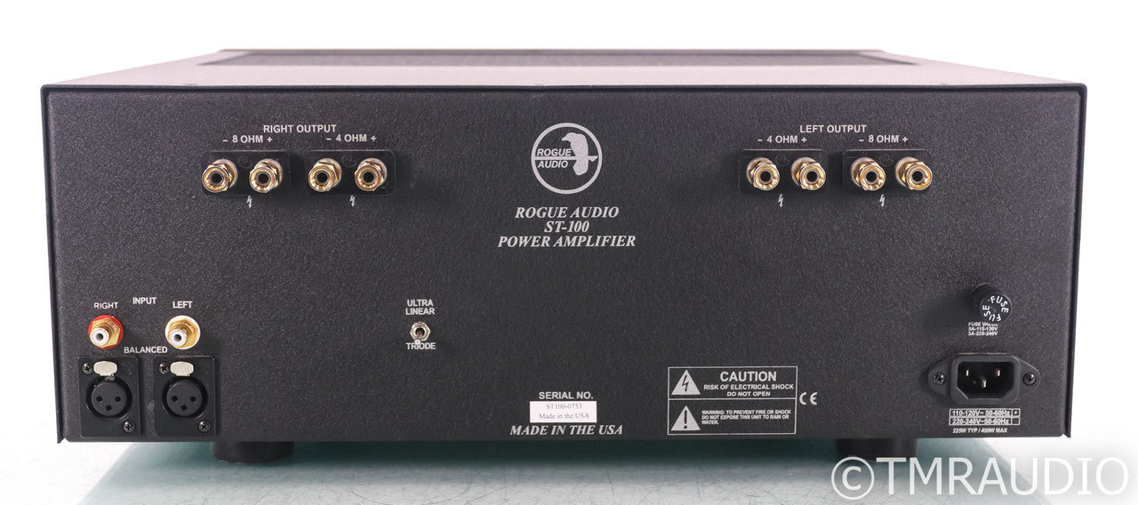 Rogue Audio ST-100 Stereo Tube Power Amplifier; ST100; Black