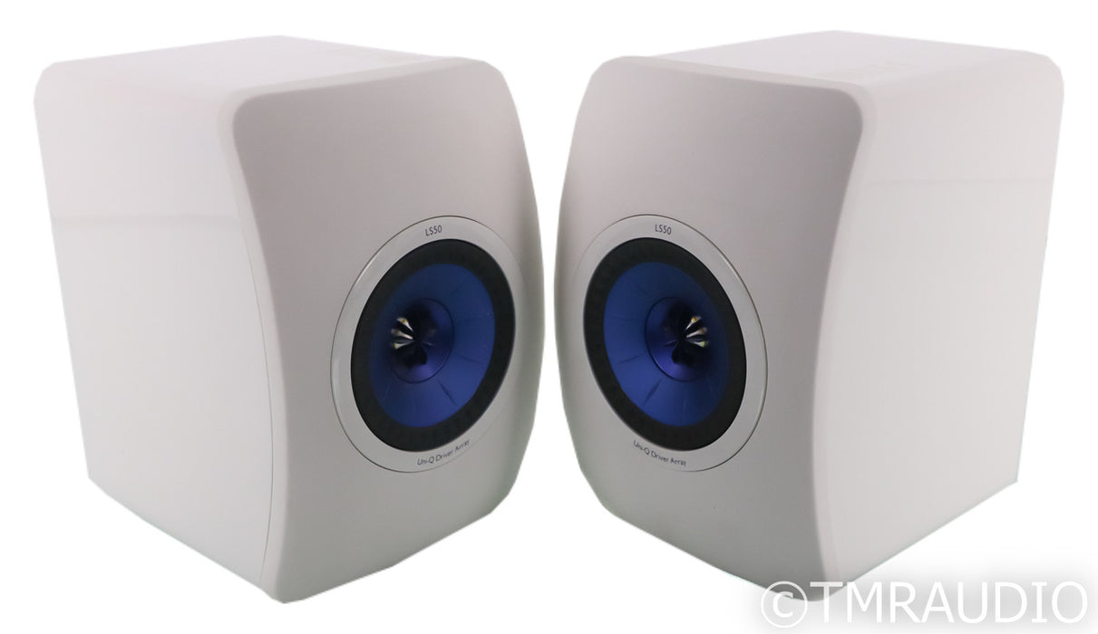 KEF LS50 Bookshelf Speakers; Gloss White Pair; LS-50