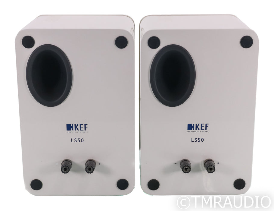 KEF LS50 Bookshelf Speakers; Gloss White Pair; LS-50