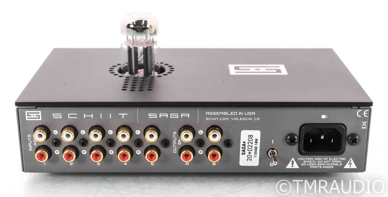 Schiit Saga+ Stereo Tube Hybrid Preamplifier; Black; Remote