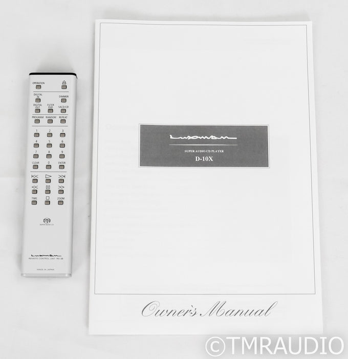 Luxman D-10x DAC / CD / SACD Player; D10X; Remote; Silver