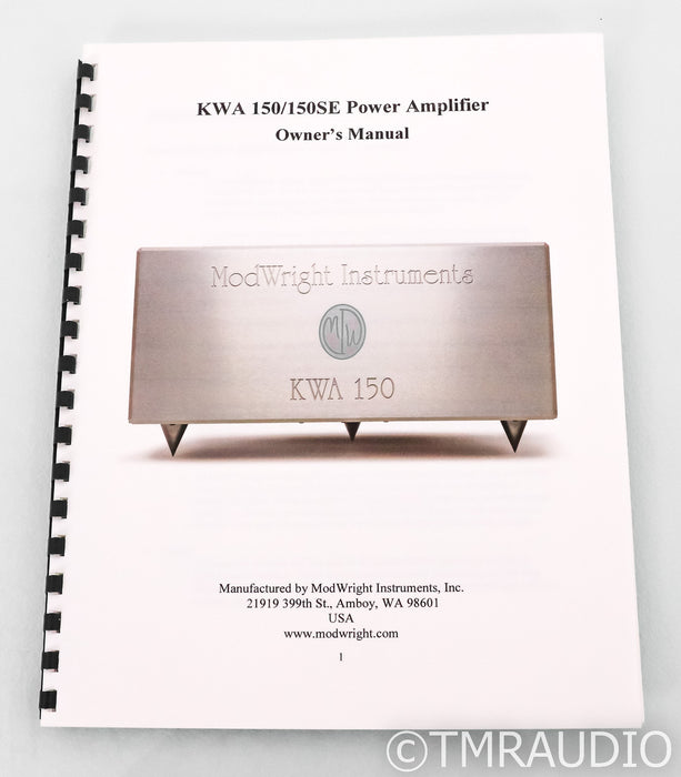 Modwright KWA-150SE Stereo Power Amplifier; Signature Edition; KWA150SE