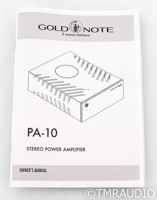 Gold Note PA-10 Stereo Power Amplifier; PA10; Black