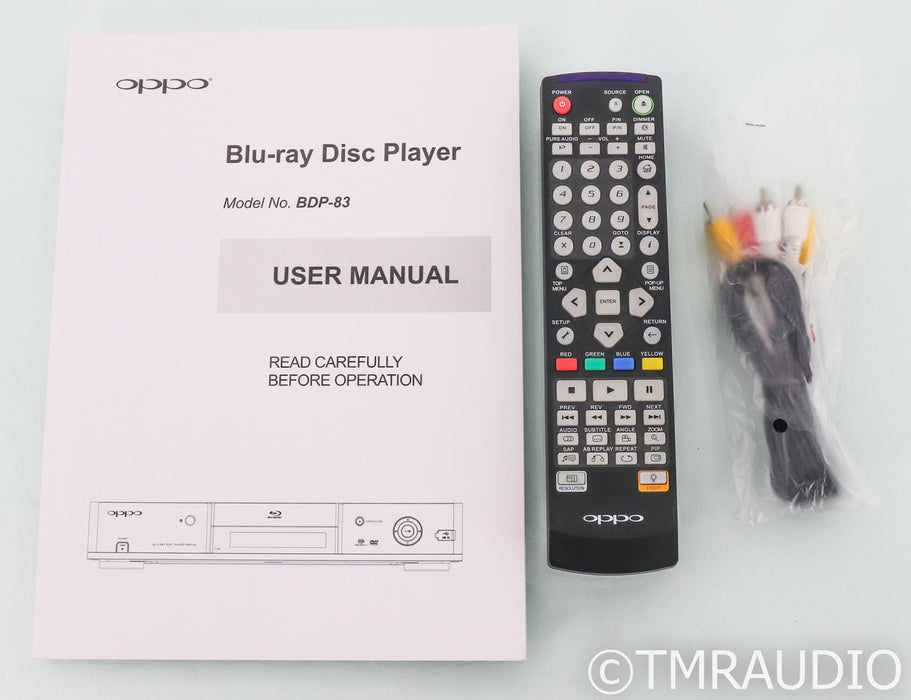 Oppo BDP-83 Special Edition CD / Blu-ray Player; Remote; Upgraded; BDP83SE