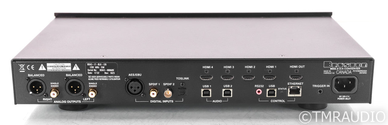 Bryston BDA-3 DAC; D/A Converter; Black (No Remote)