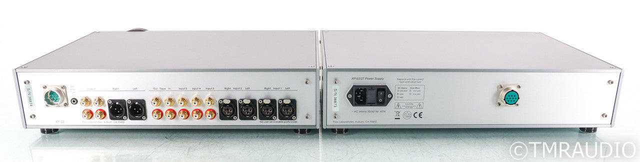Pass Labs XP-22 Stereo Preamplifier; XP22; Remote; Silver w/ PSU