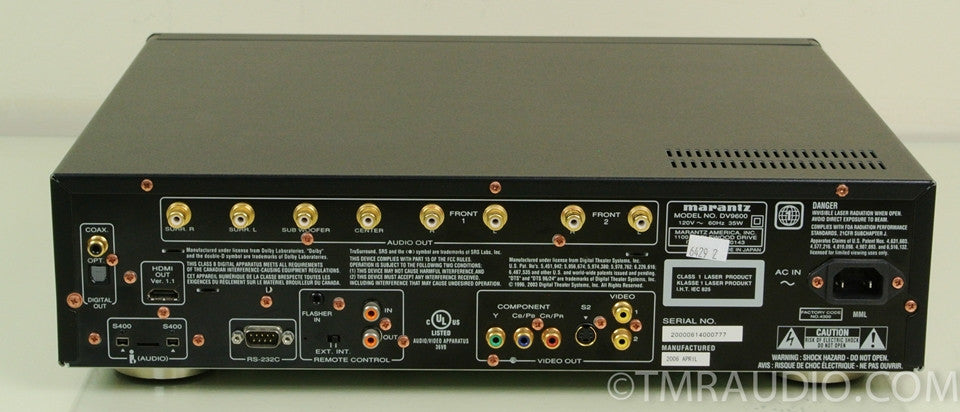 Marantz DV9600 SACD / DVD / CD Player