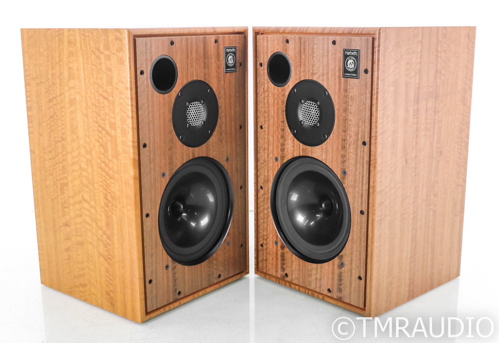 Harbeth 30.2 40th Anniversary Edition Bookshelf Speakers; Silver Eucalyptus Pair