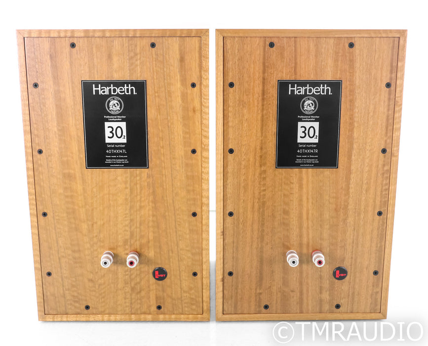 Harbeth 30.2 40th Anniversary Edition Bookshelf Speakers; Silver Eucalyptus Pair