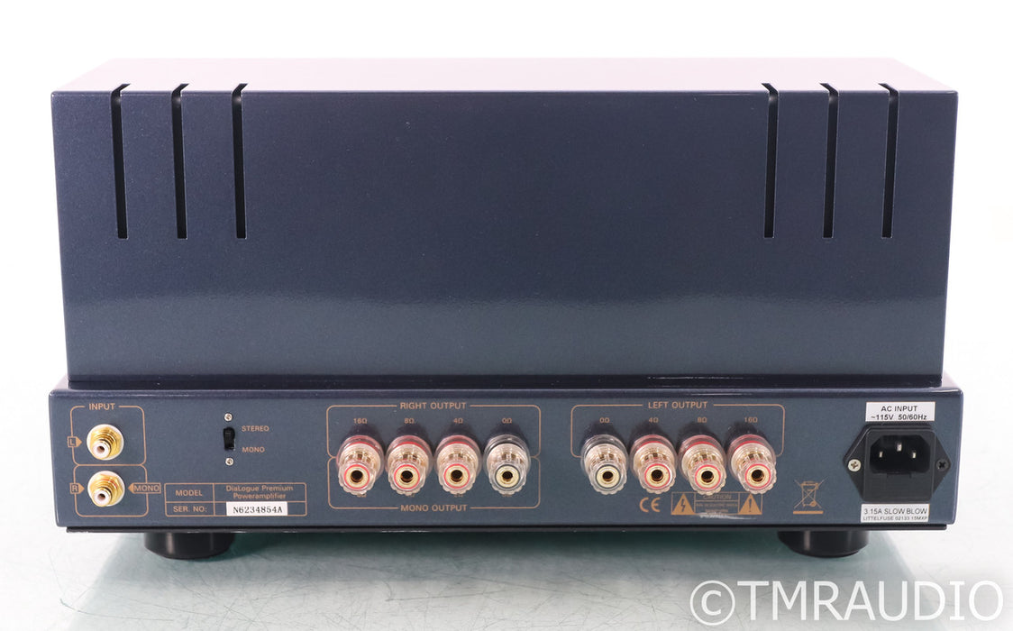 PrimaLuna DiaLogue Premium Stereo Tube Power Amplifier; Remote; Black