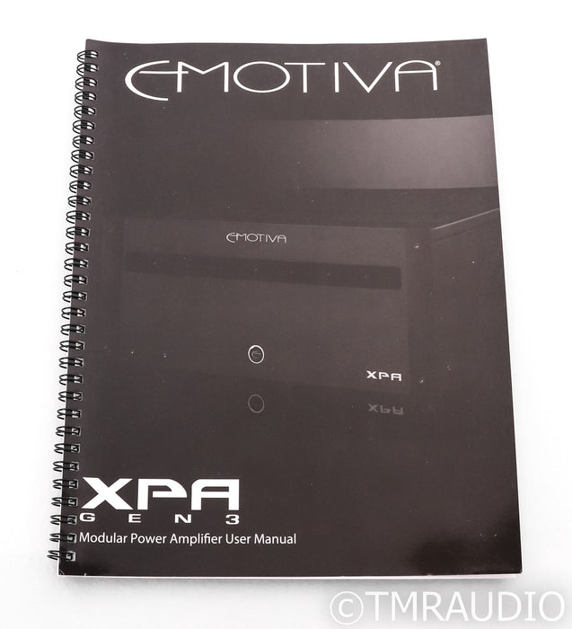 Emotiva XPA 2.0 Gen 3 Stereo Power Amplifier; Two; Black