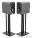 Q Acoustics 3030i Bookshelf Speakers; Gray Pair w/ Stands