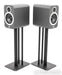 Q Acoustics 3030i Bookshelf Speakers; Gray Pair w/ Stands
