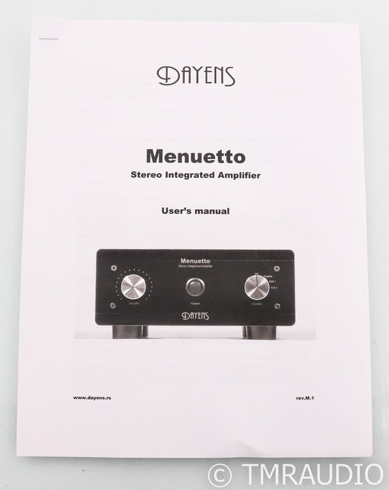 Dayens Menuetto Stereo Integrated Amplifier; Black; Remote