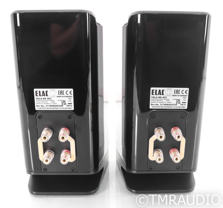 ELAC Vela BS 403 Bookshelf Speakers; Gloss Black Pair