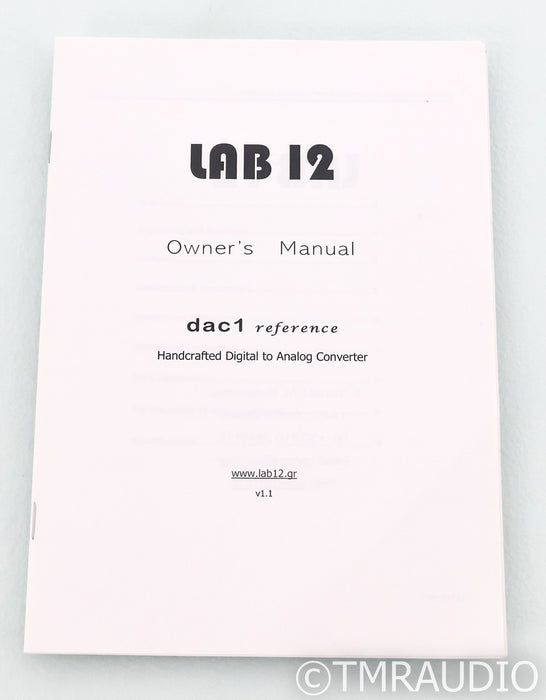 Lab12 dac1 reference Tube Hybrid DAC; D/A Converter; Silver (Open Box)