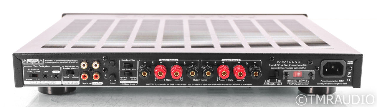 Parasound NewClassic 275 v.2 Stereo Power Amplifier; V2; Black