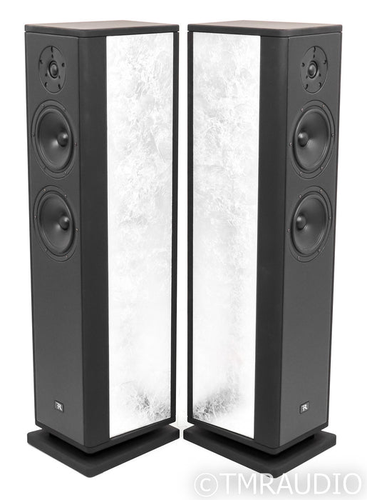 Rosso Fiorentino Elba Series 2 Floorstanding Speakers; Silver Leaf Pair