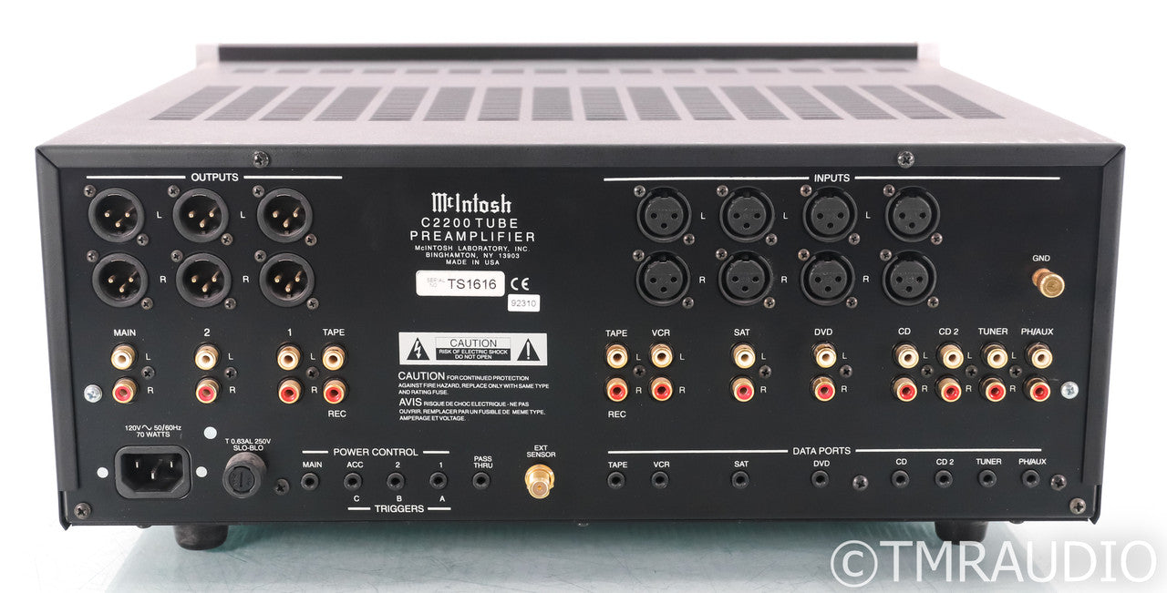 McIntosh C2200 Stereo Tube Preamplifier; C-2200; Remote