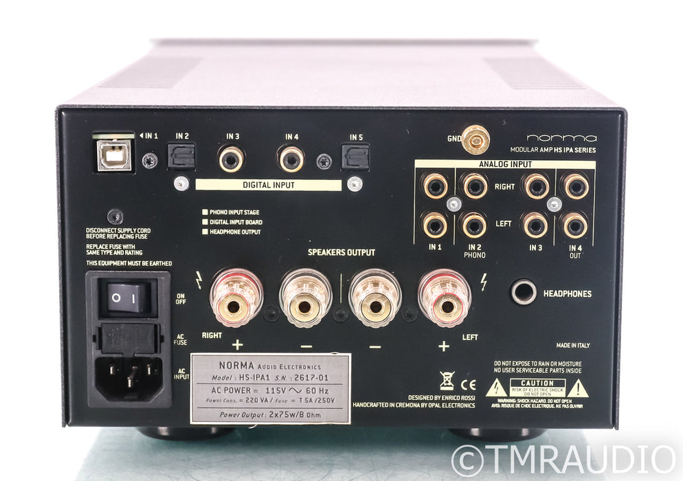 Norma Audio HS IPA1 Stereo Integrated Amplifier; IPA-1; Remote