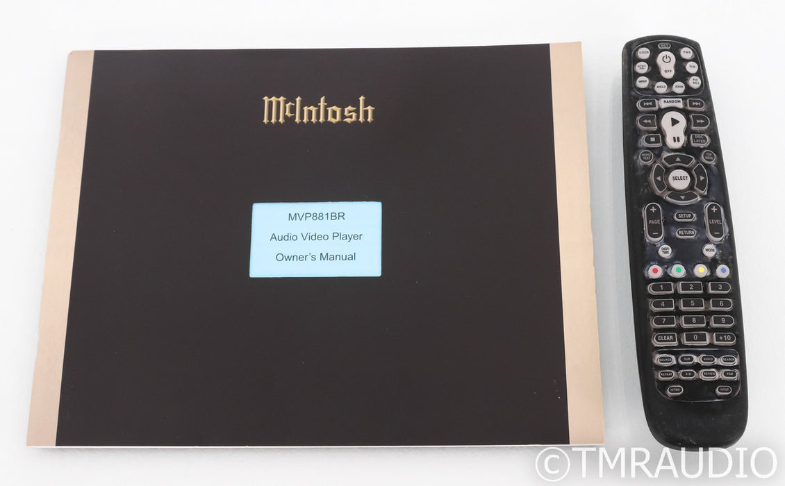 McIntosh MVP881 Universal Disc Player; Remote; Bluray / DVD / SACD / CD