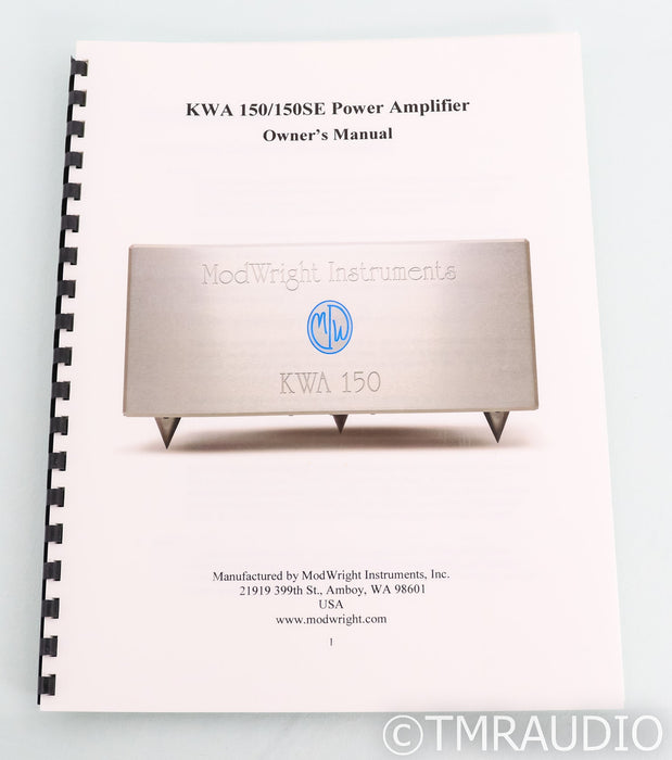ModWright KWA150SE Stereo Power Amplifier; KWA-150-SE; Silver (Open Box)