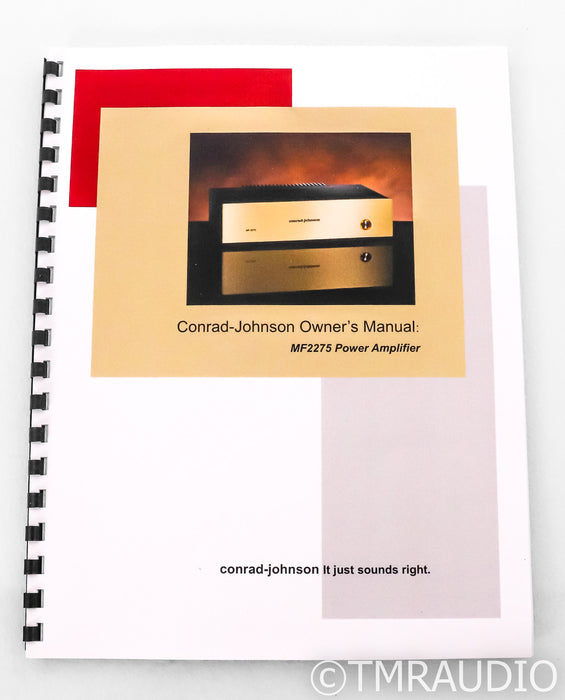 Conrad Johnson MF-2275 Stereo Power Amplifier; MF2275