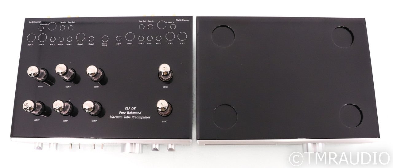 Cary SLP-05 Stereo Tube Preamplifier; SLP05; Remote; Silver w/ PSU