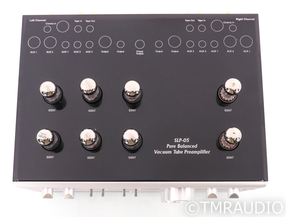 Cary SLP-05 Stereo Tube Preamplifier; SLP05; Remote; Silver w/ PSU