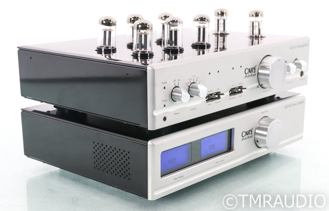 Cary SLP-05 Stereo Tube Preamplifier; SLP05; Remote; Silver w/ PSU