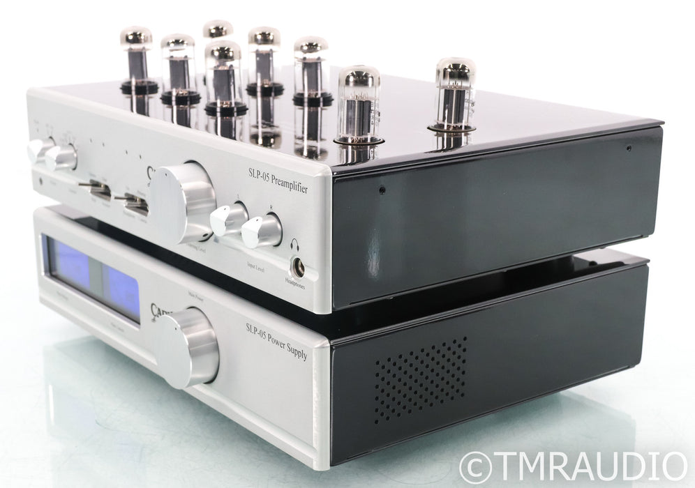 Cary SLP-05 Stereo Tube Preamplifier; SLP05; Remote; Silver w/ PSU