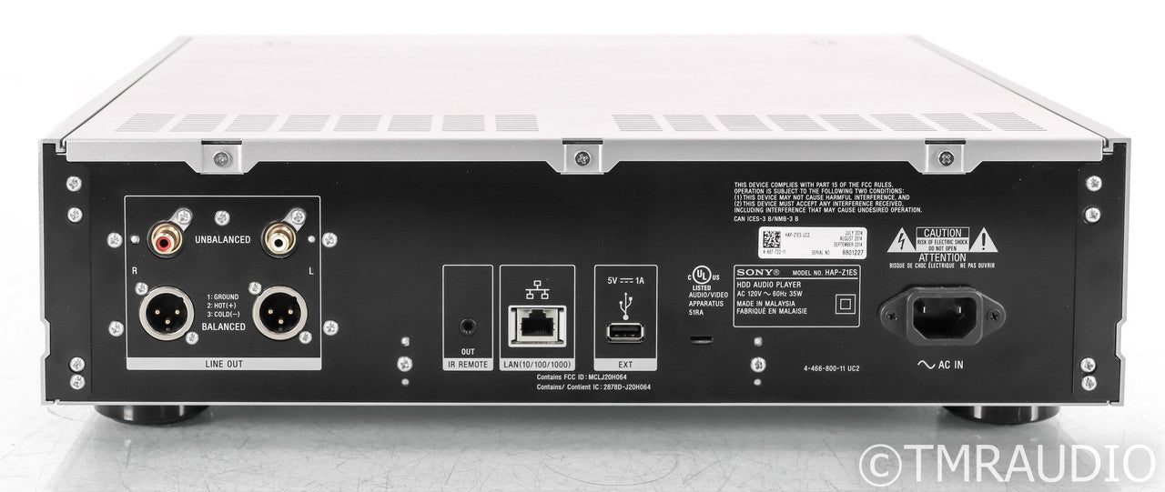 Sony HAP-Z1ES Wireless Network Streamer / Server; Silver; Remote; 1TB HDD