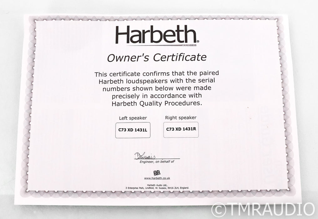 Harbeth Compact 7ES-3 XD Bookshelf Speakers; Cherry Pair; 7ES3