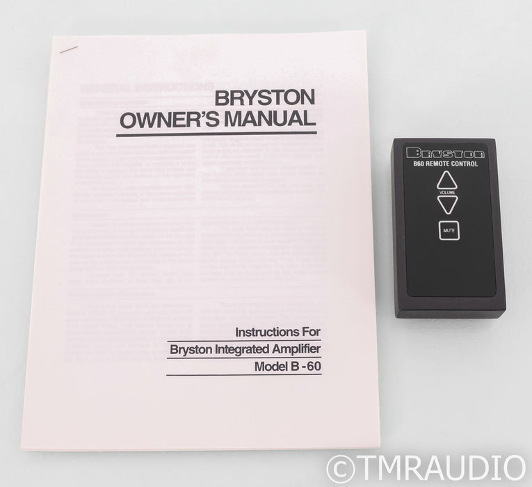 Bryston B-60R Stereo Power Amplifier; B60R; Black; 17"